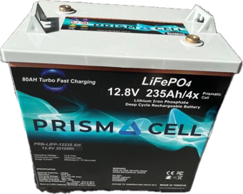 Prismacell Lifepo4 Akü 235A 235 Amper 12.8 Volt 3kWh Lityum Marin, Karavan, 12V Solar Akü Batarya