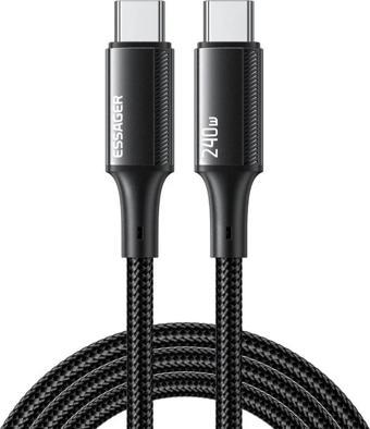 Essager 1 Metre PD 240W  Type-C to Type-C Mega Hızlı Data Şarj Kablosu, Telefon, Tablet, Laptop Şarj Kablosu