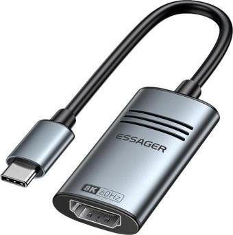 Essager 8K@60Hz Type C To HDMİ Çevirici Adaptör, Ses ve Görüntü Aktarıcı, Type C HDMİ Ekran Çoğaltıcı