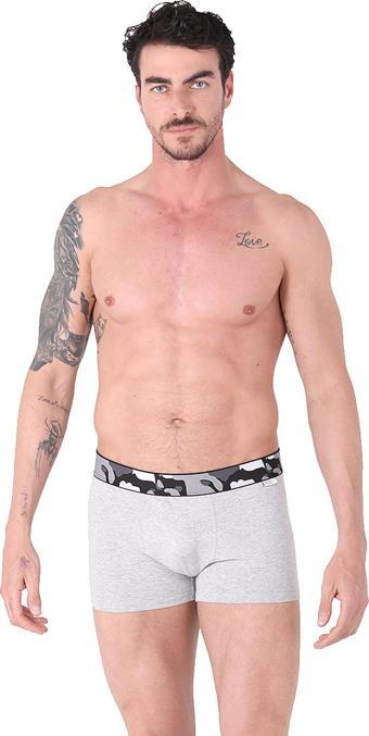 North Ice 2li Kamuflaj Boxer SİYAH-GRİ