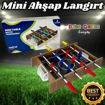 Ahşap Mini Langırt Seti - Ahşap Oyuncak - Futbol Oyuncakları - Top Oyuncak Langırt Setleri - Langırt