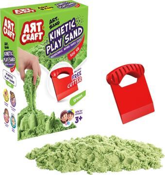 Art Sand Aksesuarlı Yeşil Oyun Kumu 500 Gr. - Kinetik Kum Seti - Natural Kum - Doğal Kum