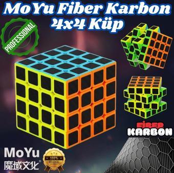 Orijinal MoYu Fiber Karbon 4x4 Küp - Moyu Speed Cube - Moyu Fiber Karbon 4x4 Zeka Küpü - Zeka Küpü -