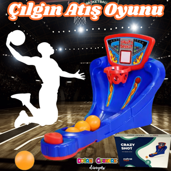 Çılgın Atış Oyunu - Mini Basket Oyunu - Basket Atma Oyunu Basketbol Maçı - Basketbol Oyuncak - Baske