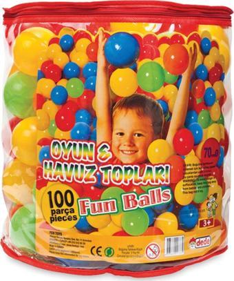 Oyun Havuz Topu 100'lü PVC (7 mm.) - Oyun Topları - Havuz Topları - Renkli Toplar