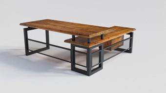 NTCollection Doğal Ağaç Modüllü Ofis Masası ( 85 cm - 200 cm + Modül ) 