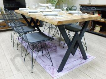 NTCollection Doğal Ağaç Yemek Masası - ( 85 cm - 185 cm Masa ) 