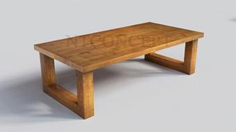 NTCollection Lif Ahşap Ayak Masif Ağaç Sehpa ( 75 cm - 160 cm - h44 cm ) 