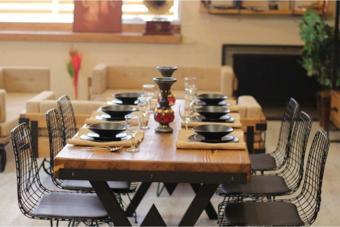 NTCollection Masif Ahşap Yemek Masası - 60 cm - 120 cm Masa
