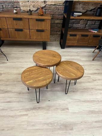 NTCollection Masif Ahşap Yuvarlak Sehpa