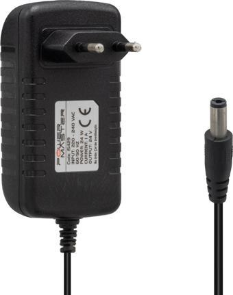 POWERMASTER PM-15429 24 VOLT - 1 AMPER 5.5*2.5 MM UÇLU PRİZ TİPİ PLASTİK KASA ADAPTÖR