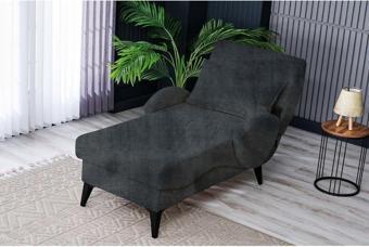 Meşe Home Pascal Desenli Ve Düz Kumaş Plastik Yüksek Ayaklı Minderli Bazalı Modern Kademeli Tv Koltuğu 73X148 cm
