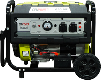Genpower GBG 50 E Model 5 Kva, Benzinli, İpli/Marşlı Tekerlekli, Monofaze ( 220 Volt)Portatif Jeneratör