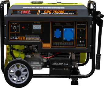 Genpower Marka GBG 7500 E Model 7,5 Kva, Benzinli, Marşlı, Tekerlekli, Monofaze( 220 Volt) Portatif Jeneratör