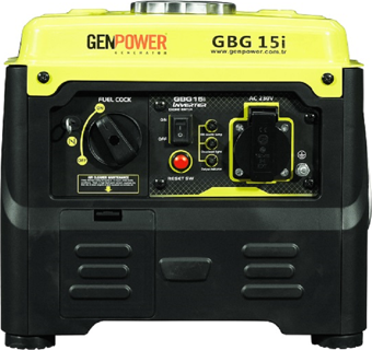 Genpower GBG 15i Model 1.5 Kva Benzinli ipli, Tekerleksiz Açık Tip Monofaze ( 220 Volt) Dijital Inverter Jeneratör