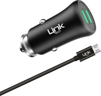 LinkTech M581 12W 2.4A Metal Araç Şarj Aleti ve Micro USB Kablo Set