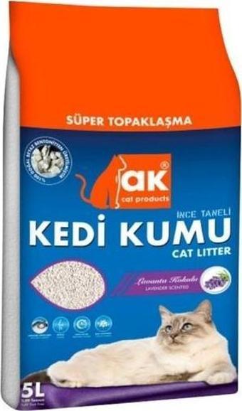 Akkum Kedi Kumu Lavanta Kokulu İnce Taneli 5 L