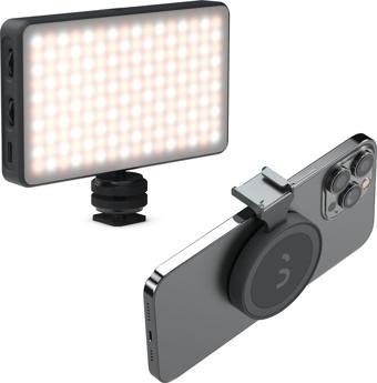 ShiftCam Apple Uyumlu ProLED Magsafe Selfie Çekim Işığı ve SnapShoe Siyah Magsafe Aksesuar Montaj Ap