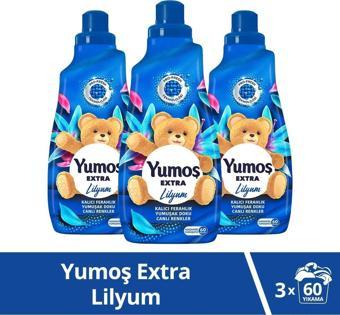 Yumoş Extra Konsantre Çamaşır Yumuşatıcısı Lilyum 1440 ml 60 Yıkama 3 Adet