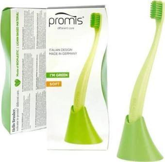 Promis Biplastic Yeşil Single Diş Fırçası 6750 - Soft - Tutucu Hediyeli