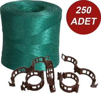SERA İPİ VE BİTKİ KLİPSİ FİDE BAĞLAMA İPİ 250 ADET HER BİTKİYLE UYUMLU BİTKİ KLİPSİ