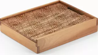 Woodsaka Bölmeli Sürgülü Kapaklı Yatay Kutu - Yıldız Çiçeği