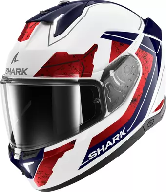 0302 SHARK SKWAL İ3 RHAD KAPALI KASK BEYAZ MAVİ KIRMIZI