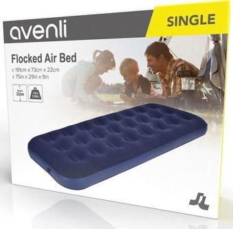 Avenli Floked Air Bed Tek Kişilik 191cm*73cm*22cm