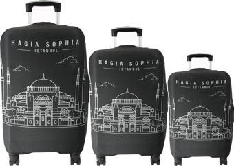 My Saraciye 119 Hagia Sophia 1 VALİZ / BAVUL Büyük, Orta, Kabin Boy Kılıf Seti - 119 Hagia Sophia 1