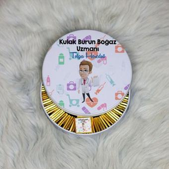 Hediyelen Kbb Uzmanı Metal Kutuda Çikolata 100 Adet