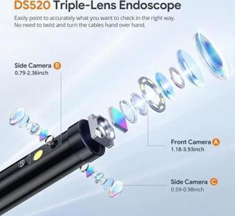 DEPSTECH 12,7 CM IPS Ekranlı Işıklı Endoskop Kamera  5 M