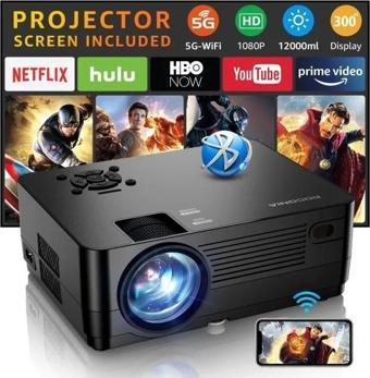 Roconia 5G WiFi Bluetooth Yerel 1080P Projektör