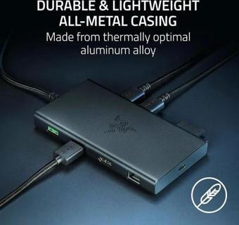 Razer USB C Dock 11 Bağlantı Noktalı Seyahat Şarj İstasyonu Mercury