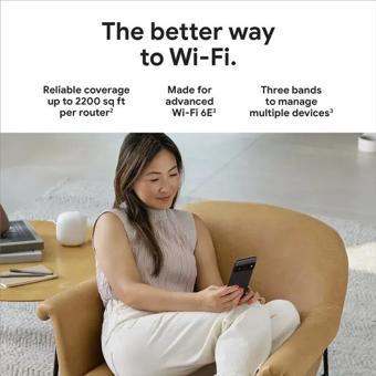 Google Nest Pro WiFi 6E Sistem 1 Paket Sarı