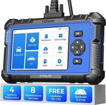 TOPDON Yükseltilmiş AD600 OBD2 Tarayıcı