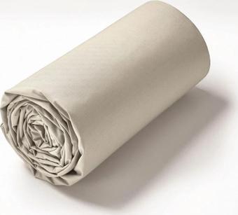 Maki Home Yüzde Yüz Pamuklu Bej 90x190+50x70 Tek Kişilik Lastikli Çarşaf Seti