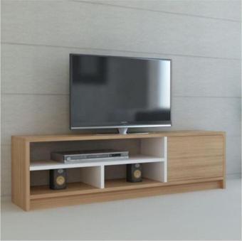 Bmdekor Tv Ünitesi Elips 101 Beyaz Teak 120 Cm
