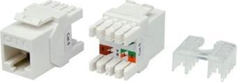 Uranıum Kj-uc6-18044 Cat6 Utp 180 Derece Keystone Jack Beyaz Renk