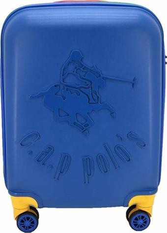 Cap Polo's Polipropilen Büyük Boy Valiz Mavi