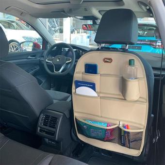 Opel Mokka X Araç İçi Deri Koltuk Arkası Organizer Düzenleyici Koruyucu Bej