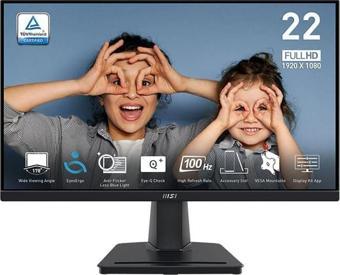 MSI PRO MP225V 21.5 1920x1080 100Hz 1ms HDMI VGA Adaptive Sync Led Monitör