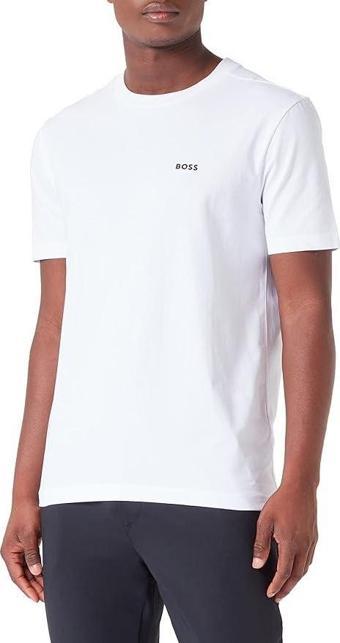 Boss Bisiklet Yaka Pamuk T-Shirt