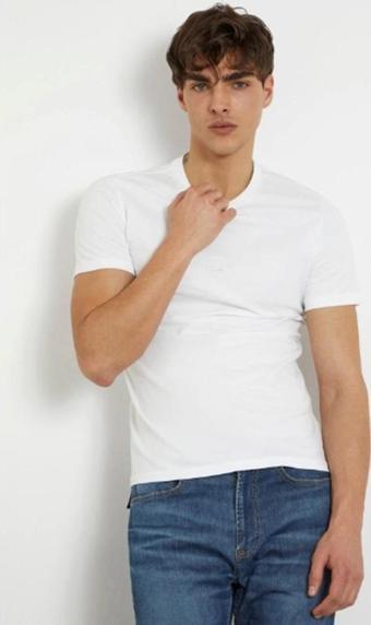 Guess Bisiklet Yaka Pamuk T-Shirt