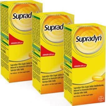 Supradyn Multivitamin Mineral ve Koenzim Q10 İçeren 60 Tablet | 3 Adet