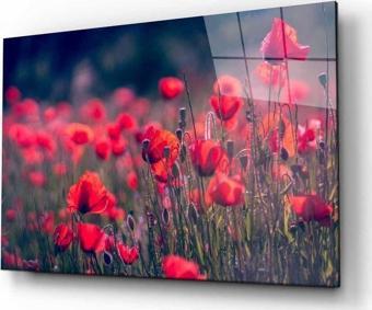 İdealizbiz Çiçek Doğa Manzara Cam Tablo 4Mm Dayanıklı Temperli Cam
