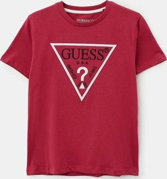 Guess Çocuk Kırmızı Üçgen Logolu T-Shirt