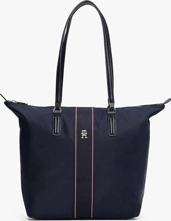 Tommy Hilfiger Kurumsal Tote Lacivert Kadın Çanta