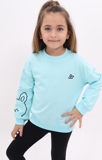 Toontoy Kız Çocuk Nakışlı Sweatshirt