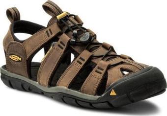 Keen 1013106 Clearwater CNX Leather Dark Earth/Black Erkek Sandalet