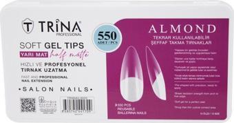 Trina Soft Jel Takma Tırnak - Almond (Yarı Mat) 550' Li - 20